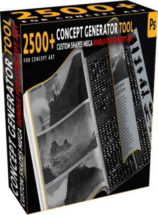 ArtStation - Concept Generator Tool [Custom shape Mega BUNDLE - 5200 pieces ]